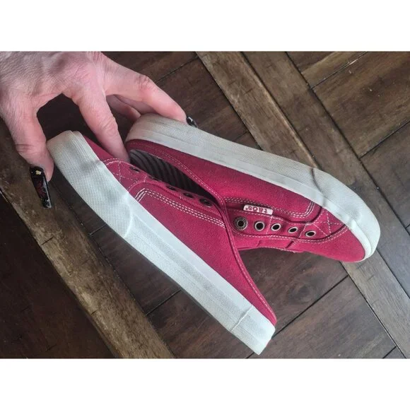 Taos Womens EZ Soul Red Canvas Slip-On Sneakers US 7.5 - Picture 3 of 6